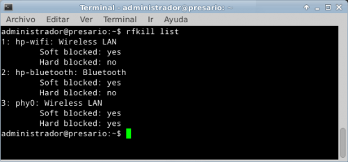 rfkill_list